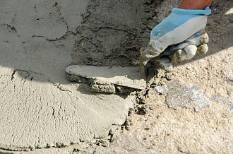 работа с пескобетоном